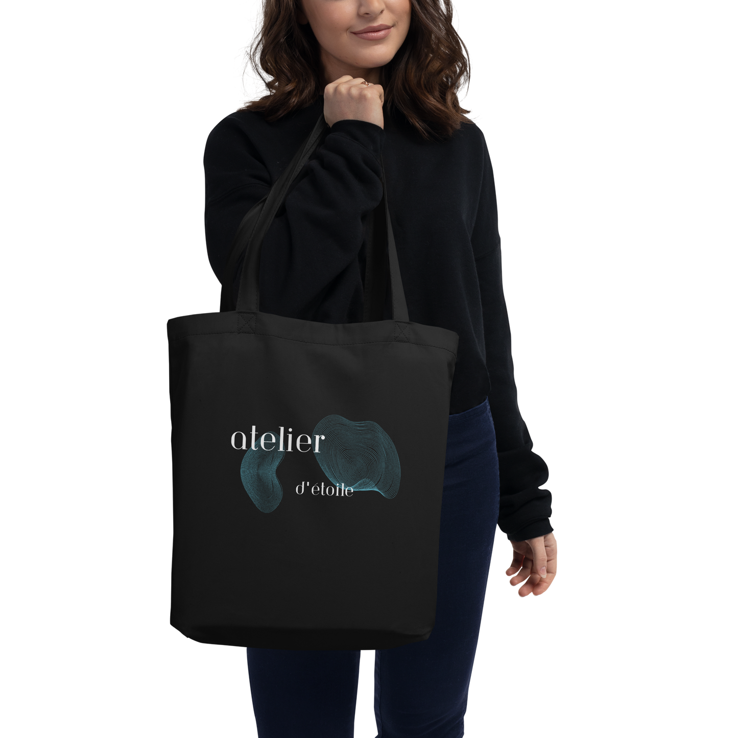 Eco Tote Bag with atelier d'étoile Topography Design