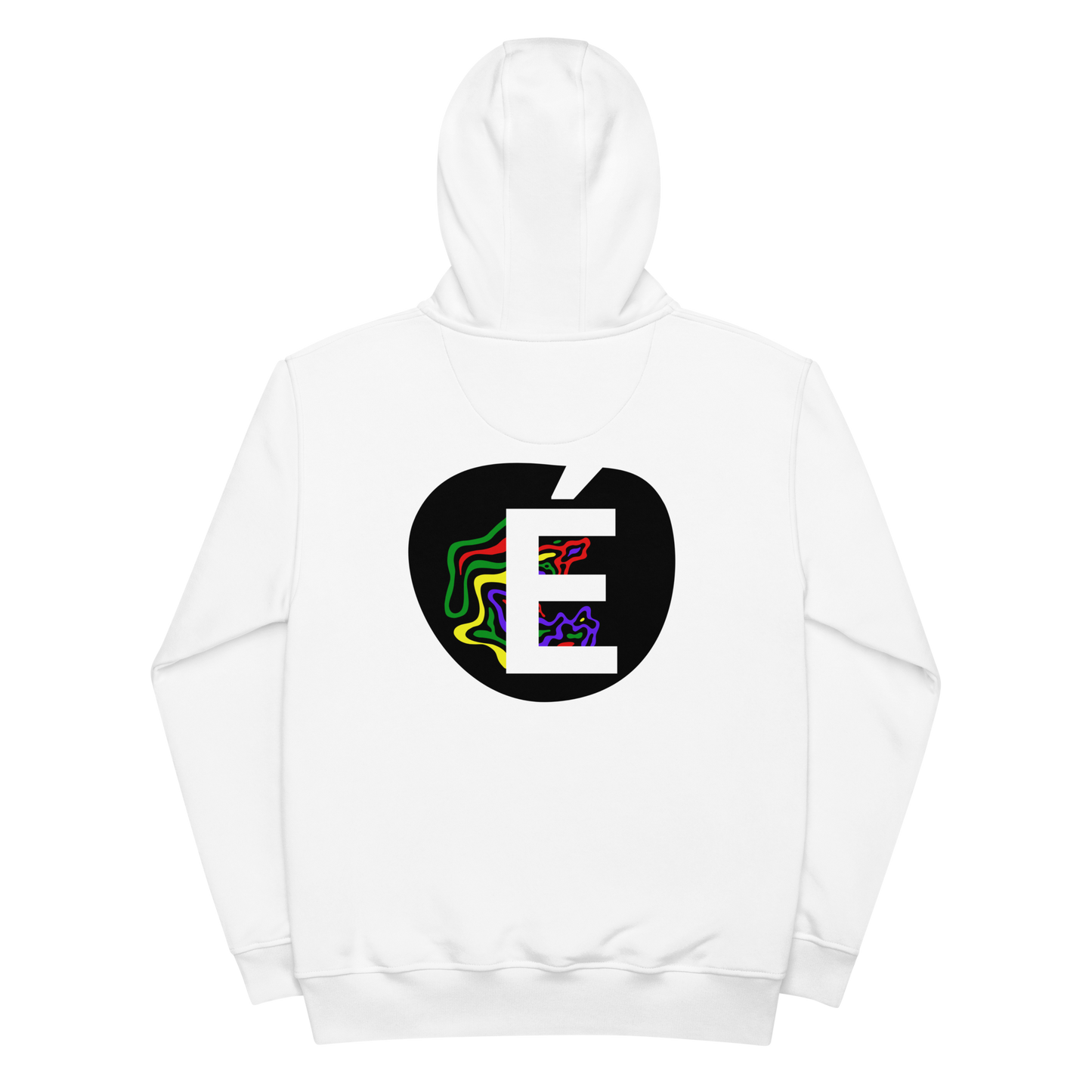 Premium Eco Hoodie White with signature E print