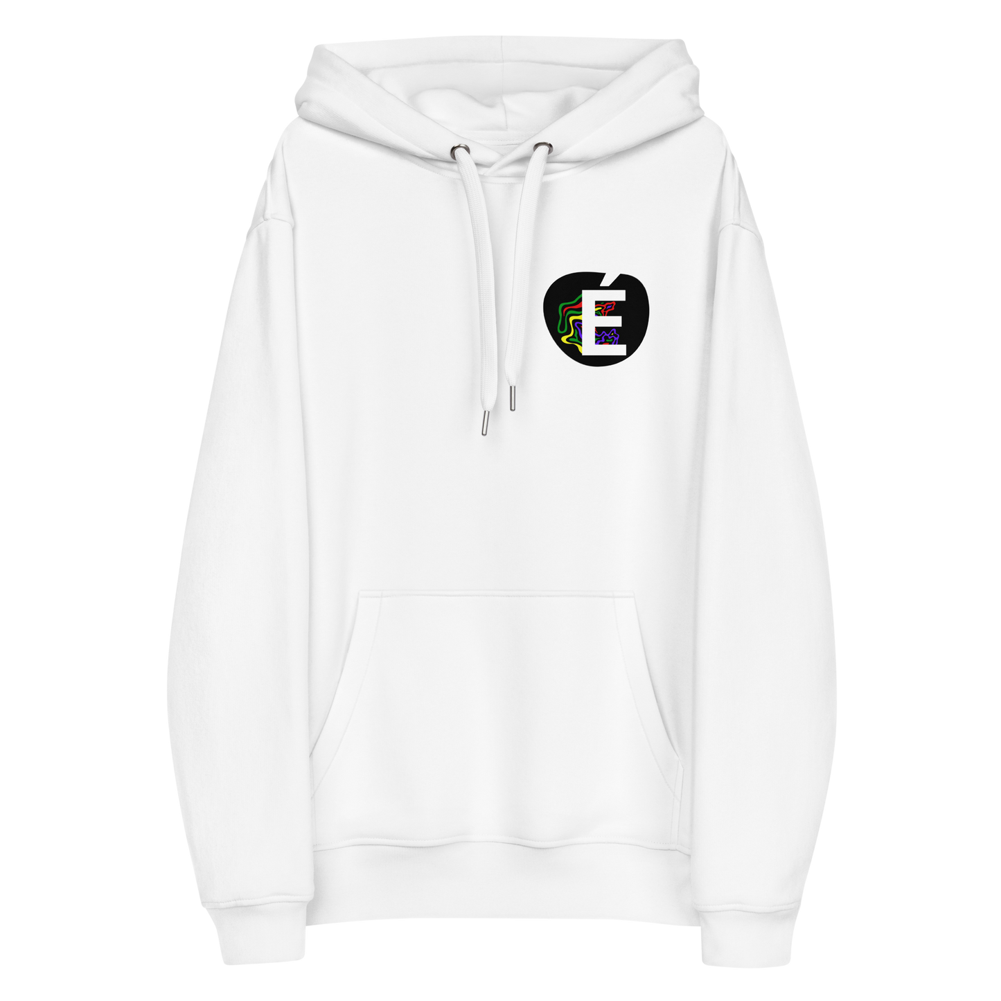 Premium Eco Hoodie White with signature E print